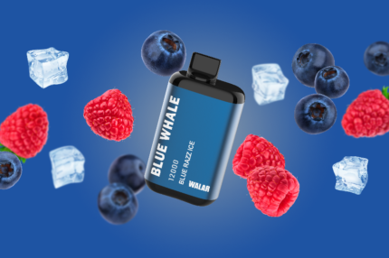 WALAR BLUE WHALE 12000puffs BLUE RAZZ ICE